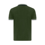 Antoninus Contrast Trim Polo Shirt // Dark Green (S)