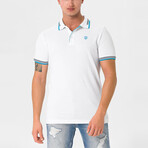 Antoninus Contrast Trim Polo Shirt // White (S)