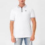 Herman Zip-Up Polo Shirt // White (S)