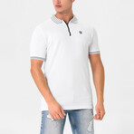Herman Zip-Up Polo Shirt // White (S)