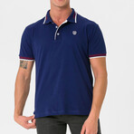 Antoninus Contrast Trim Polo Shirt // Navy (S)