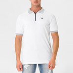 Herman Zip-Up Polo Shirt // White (S)