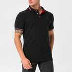 Antoninus Contrast Trim Polo Shirt // Black (S)