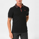 Herman Zip-Up Polo Shirt // Black (S)