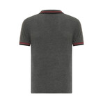 Antoninus Contrast Trim Polo Shirt // Anthracite Melange (S)