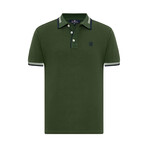 Antoninus Contrast Trim Polo Shirt // Dark Green (S)