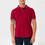Antoninus Contrast Trim Polo Shirt // Bordeaux (S)
