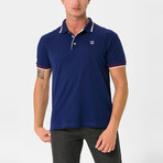 Antoninus Contrast Trim Polo Shirt // Navy (S)