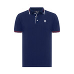 Antoninus Contrast Trim Polo Shirt // Navy (S)