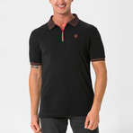 Herman Zip-Up Polo Shirt // Black (S)