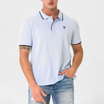 Antoninus Contrast Trim Polo Shirt // Baby Blue (S)