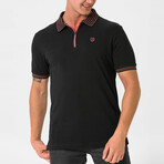 Herman Zip-Up Polo Shirt // Black (S)