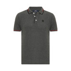 Antoninus Contrast Trim Polo Shirt // Anthracite Melange (S)