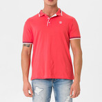 Antoninus Contrast Trim Polo Shirt // Pink (S)