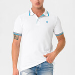 Antoninus Contrast Trim Polo Shirt // White (S)