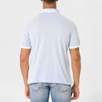 Ebenezer Contrast Stripe Mock Neck Shirt // Baby Blue (S)