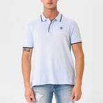Antoninus Contrast Trim Polo Shirt // Baby Blue (S)