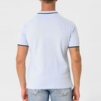 Antoninus Contrast Trim Polo Shirt // Baby Blue (S)
