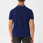 Antoninus Contrast Trim Polo Shirt // Navy (S)