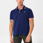 Antoninus Contrast Trim Polo Shirt // Navy (S)