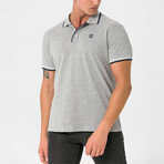 Antoninus Contrast Trim Polo Shirt // Grey Melange (S)