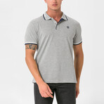 Antoninus Contrast Trim Polo Shirt // Grey Melange (S)