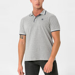 Antoninus Contrast Trim Polo Shirt // Grey Melange (S)
