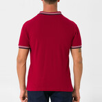 Antoninus Contrast Trim Polo Shirt // Bordeaux (S)