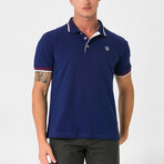 Antoninus Contrast Trim Polo Shirt // Navy (S)