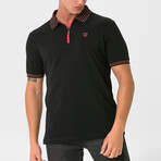 Herman Zip-Up Polo Shirt // Black (S)