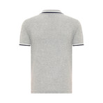 Antoninus Contrast Trim Polo Shirt // Grey Melange (S)