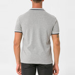 Antoninus Contrast Trim Polo Shirt // Grey Melange (S)