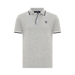 Antoninus Contrast Trim Polo Shirt // Grey Melange (S)