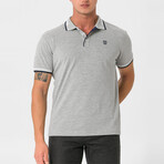 Antoninus Contrast Trim Polo Shirt // Grey Melange (S)