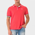 Antoninus Contrast Trim Polo Shirt // Pink (S)