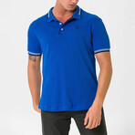 Antoninus Contrast Trim Polo Shirt // Sax (S)