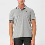 Antoninus Contrast Trim Polo Shirt // Grey Melange (S)