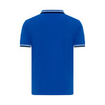 Antoninus Contrast Trim Polo Shirt // Sax (S)