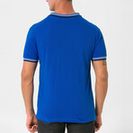 Antoninus Contrast Trim Polo Shirt // Sax (S)