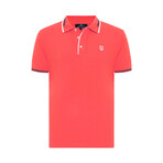 Antoninus Contrast Trim Polo Shirt // Pink (S)