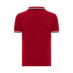 Antoninus Contrast Trim Polo Shirt // Bordeaux (S)