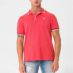 Antoninus Contrast Trim Polo Shirt // Pink (S)