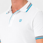 Antoninus Contrast Trim Polo Shirt // White (S)