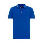 Antoninus Contrast Trim Polo Shirt // Sax (S)