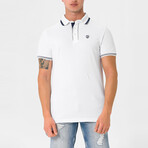 Kamari Contrast Trim Polo Shirt // White (S)