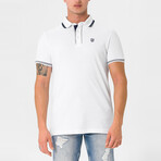 Kamari Contrast Trim Polo Shirt // White (S)