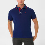Kamari Contrast Trim Polo Shirt // Navy (S)