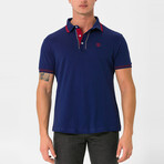 Kamari Contrast Trim Polo Shirt // Navy (S)