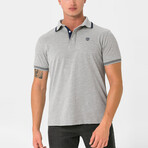 Kamari Contrast Trim Polo Shirt // Grey Melange (S)