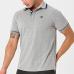 Kamari Contrast Trim Polo Shirt // Grey Melange (S)